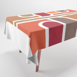 Geometric Terracota elegant mid century Tablecloth
