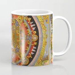 Manjushri Meditation Gold Thangka Mandala Coffee Mug
