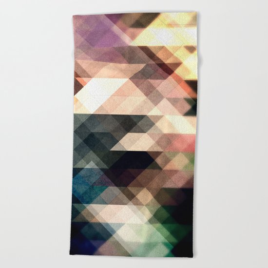 Textured Geometric Abstract Beach Towel