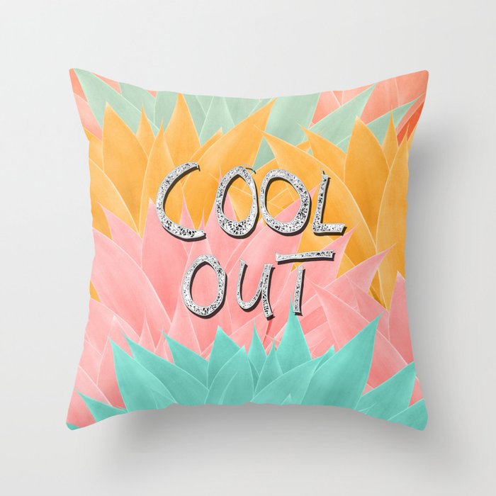 COOL OUT #2 #motivational #typo #decor #art #society6 Throw Pillow ...