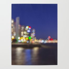 Willemsbrug Rotterdam by night Poster