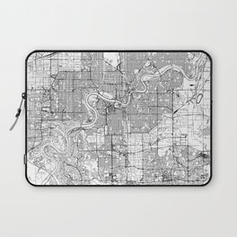 Edmonton White Map Laptop Sleeve