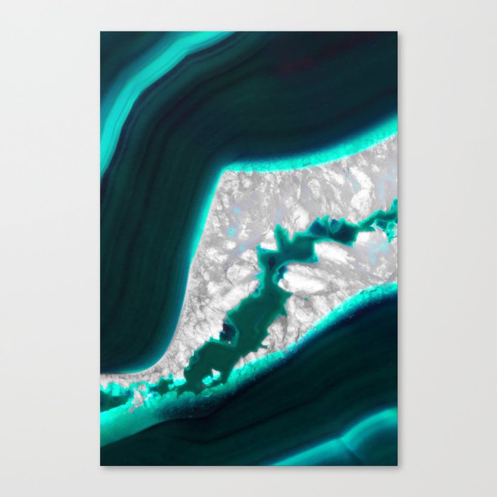 Fluo Agate Canvas Print