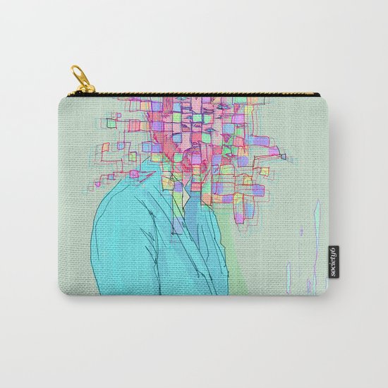 Psychedelic face Carry-All Pouch