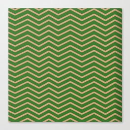 Waves Patter Green Yellow Wave Canvas Print