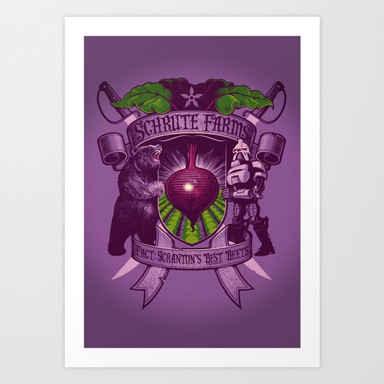 Bears, Beets, Battlestar Galactica Art Print