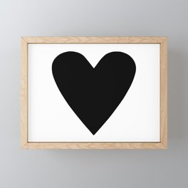 Big Black Heart Framed Mini Art Print