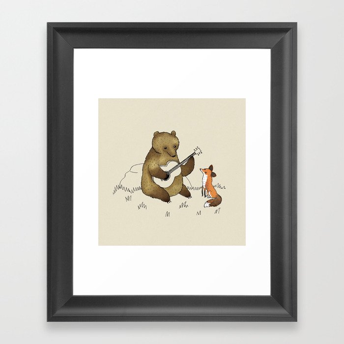 Bear & Fox Framed Art Print