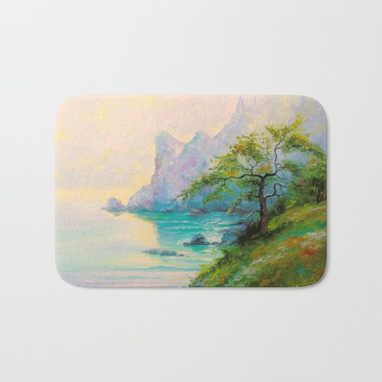 Morning by the sea Bath Mat