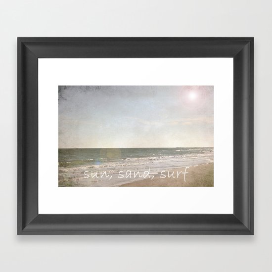 sun, sand, surf Framed Art Print