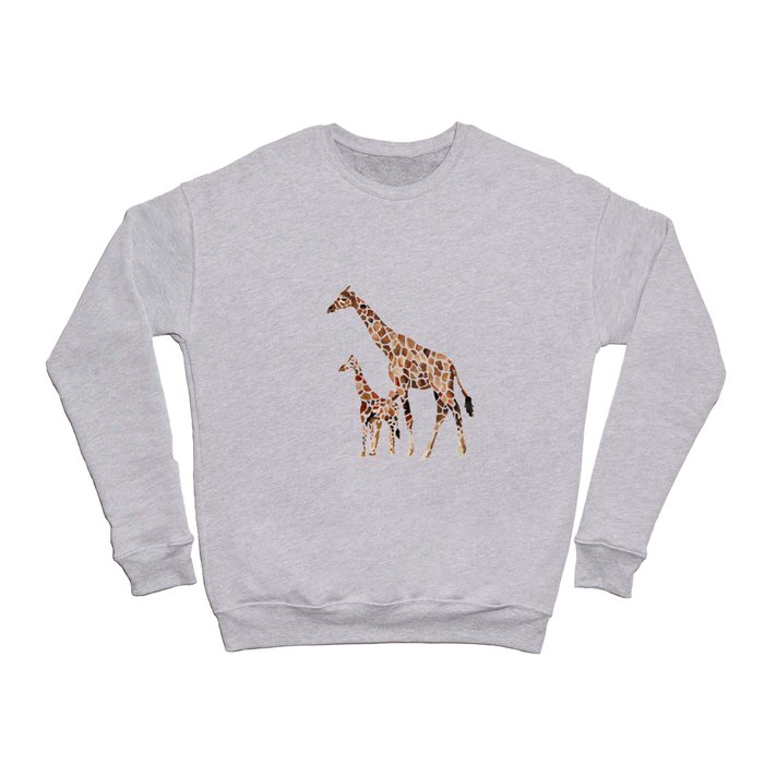 Giraffe Mother and Baby Crewneck Sweatshirt