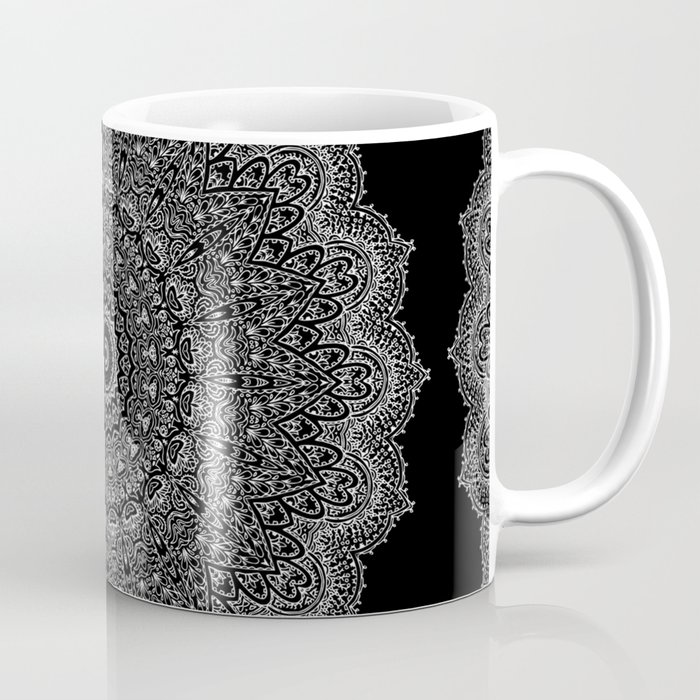 black and white mandala Coffee Mug