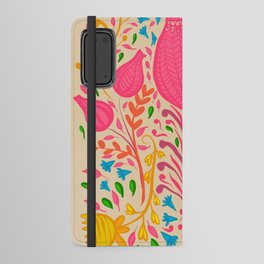 Flower folk Art Android Wallet Case