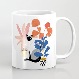 siamese cat and plants Mug