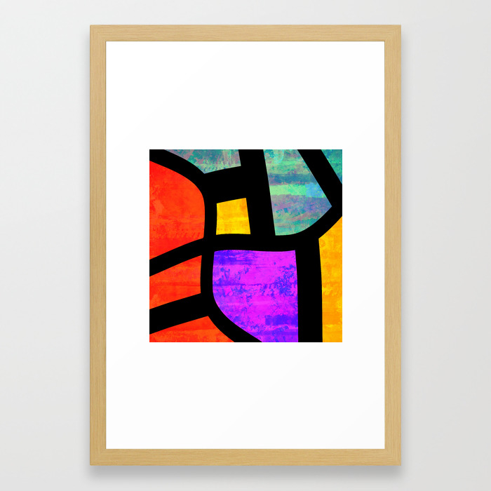 All The Right Angles Abstract Art Framed Art Print By Itaya