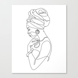 African Woman Pose Figures Canvas Print