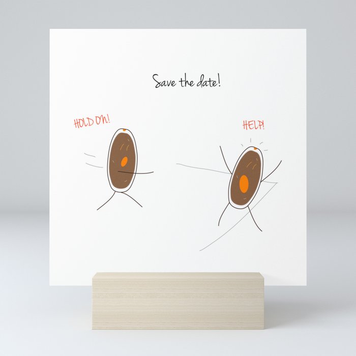 Dates | Punny Fruits Mini Art Print