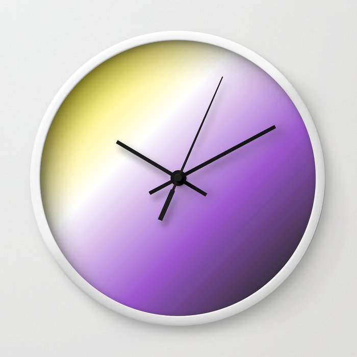 Non Binary Wall Clock By Raybound420 Society6