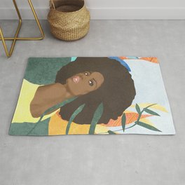 Afro lady #art print#society6 Rug | Girl, Makeup, Female, Expression, Lip, Beauty, Lady, African, Face, Afro 