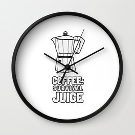 Coffee Survival Juice Wall Clock