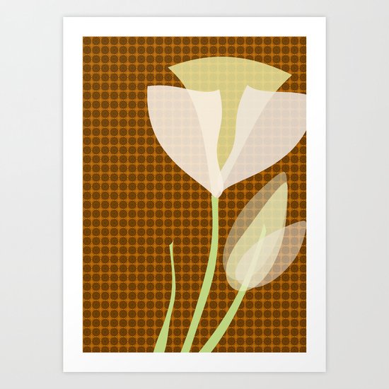 Modern Poppy Flower Art Print
