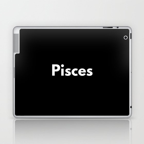 Pisces, Pisces Sign, Black Laptop & iPad Skin