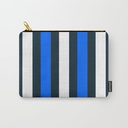 Modern Decorative Pattern Stripes Blue White Vertical Carry-All Pouch | Verticalstripes, Graphicdesign, Bluestripes, Stripesdesign, Blue, Colorful, Stripe, Stripes, Patternartwork, Pattern 