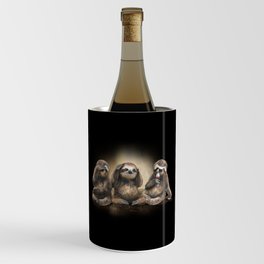 Sloths Drinking Wine Sarcastic Gift For Wine Lover Wine Chiller