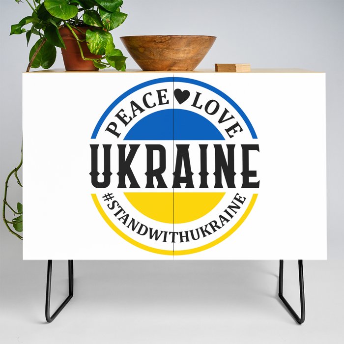 Peace Love Ukraine Credenza