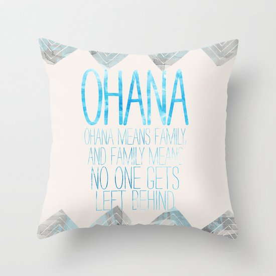 OHANA Throw Pillow