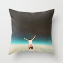 Falling with a hidden smile Throw Pillow