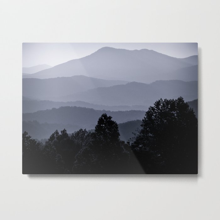 Misty morning at the Smoky's Metal Print