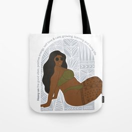 UrbanNesian Heavy on the Good Vibes Tote Bag