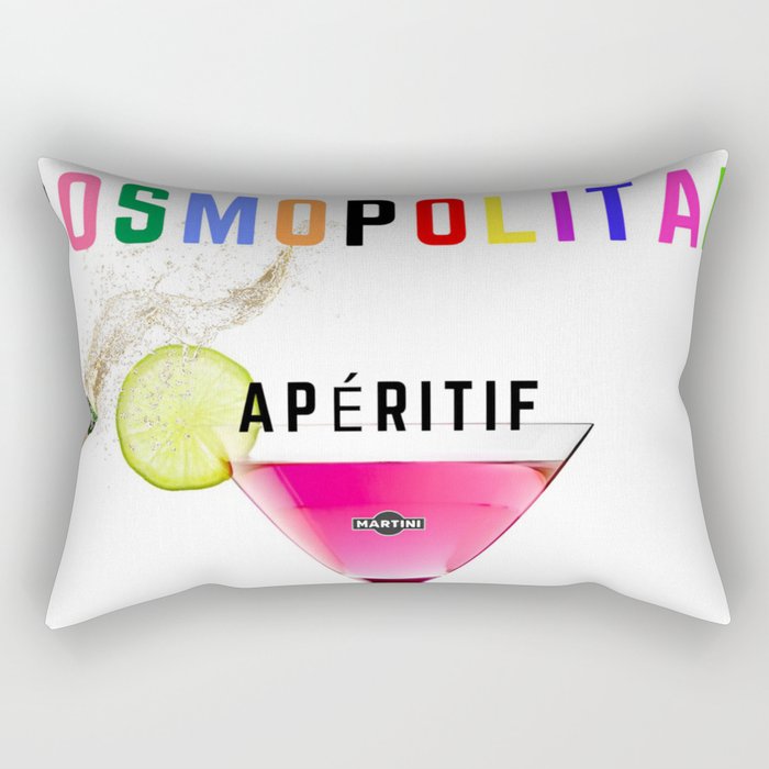 In a time of liquid therapy ... drink a Cosmopolitan cocktail martini aperitif vintage advertising poster / posters Rectangular Pillow