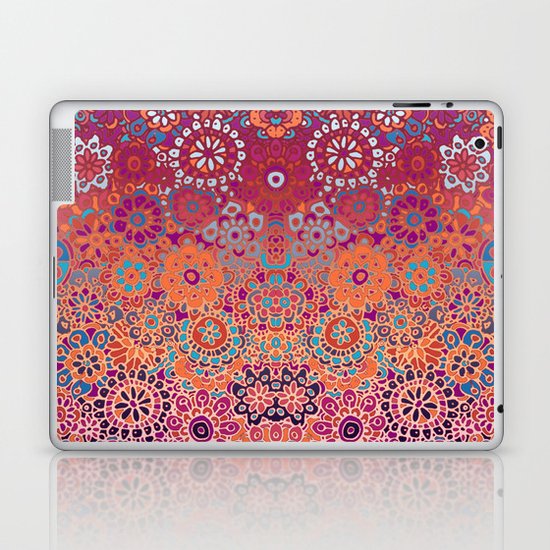 Psychedelic Ombre Flower Doodle Laptop & iPad Skin