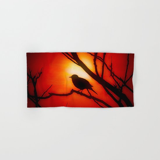 Blackbird in the morning light Hand & Bath Towel