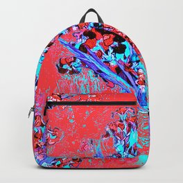 VG Flowers - 2 Backpack | Vase, Holland, Collage, Abstract, Flowers, Popart, Red, Dutch, Blue, Vangogh 