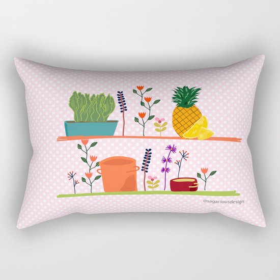 Happy shelf Rectangular Pillow