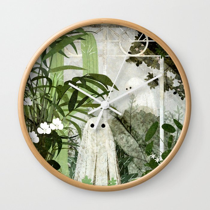 There's A Ghost in the Greenhouse Again Wall Clock