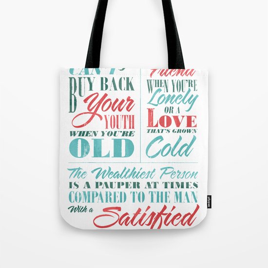 Satisfied Mind Tote Bag