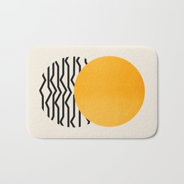 Sun & Ripples Bath Mat | Summer, 70S, Sun, 90S, Gold, Pop, Modern, Graphicdesign, Boho, Bohemian 