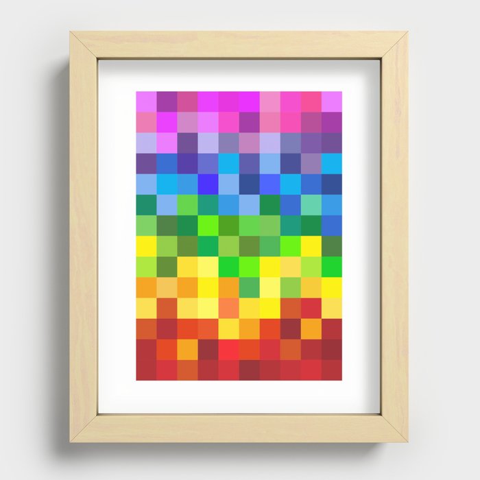 Color Grid Recessed Framed Print