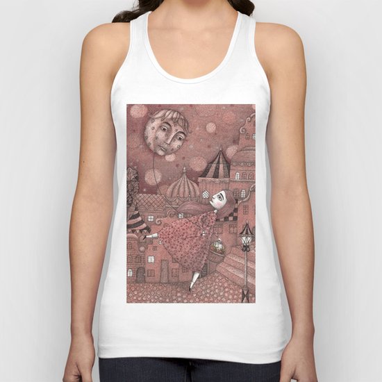 Strawberry Moon in June Unisex Tank Top