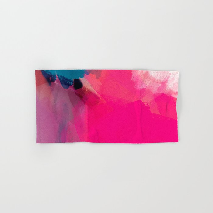 PINK abstract landscape Hand & Bath Towel