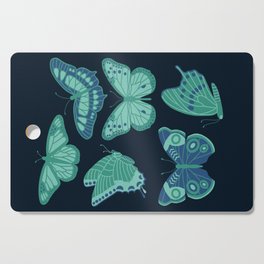 Texas Butterflies – Green and Blue on Navy Cutting Board