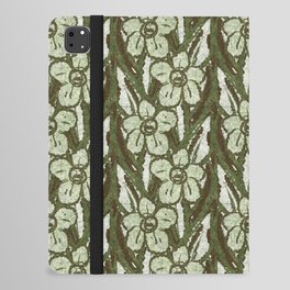 Floral bloom seamless hand drawn linen style pattern 2 iPad Folio Case