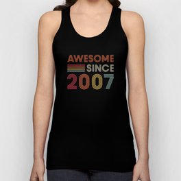 Awesome Since 2007 Birthday Retro Unisex Tank Top