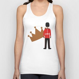 Queen's guard soldier and crown Unisex Tank Top