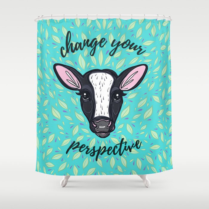 Change Your Perspective White Blaze Shower Curtain
