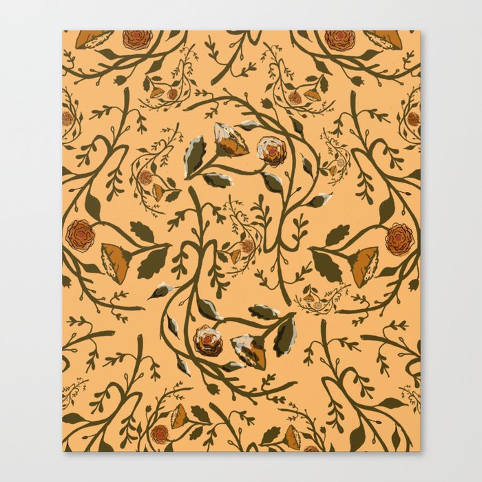 Antique Floral Wallpaper Canvas Print By Missysuehanson Society6 Antique Floral Wallpaper Canvas Print By Missysuehanson Society6